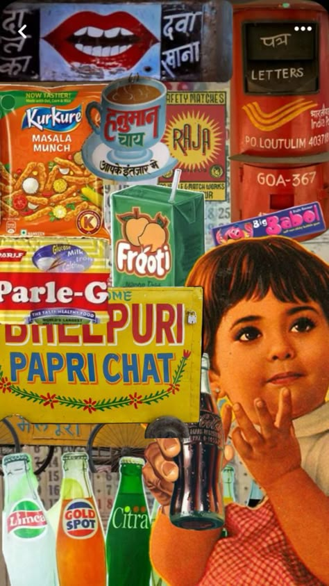 #india #childhood #desi #food #inspo #southasian #asia #aesthetic Backgrounds For Comics, Goa Video, Pune Cafe, Main Agar Kahoon, Cover Page Journal, Indian Graphic Design, Vintage Food Posters, Indian Retro, Asia Aesthetic