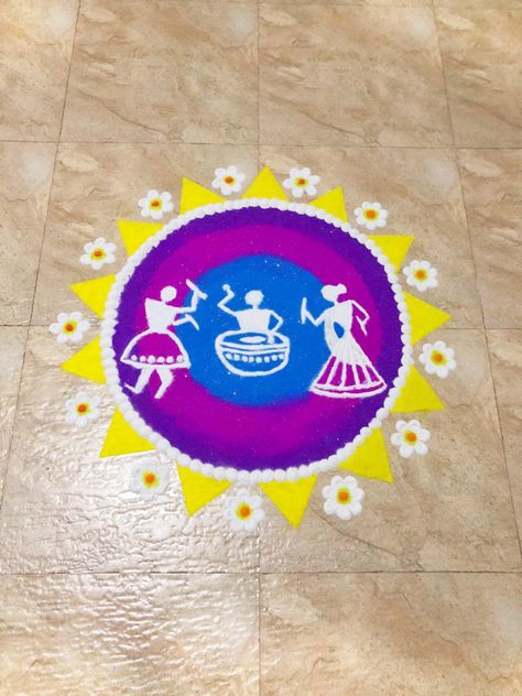 #navratri #rangoli #design #dandiya #dasera Navratri Painting Ideas, Rangoli For Kids, Navratri Painting, Latest Rangoli Designs Creative, Rangoli Designs Creative, Navratri Rangoli Design, Dasara Rangoli, Latest Rangoli Designs, Navratri Rangoli