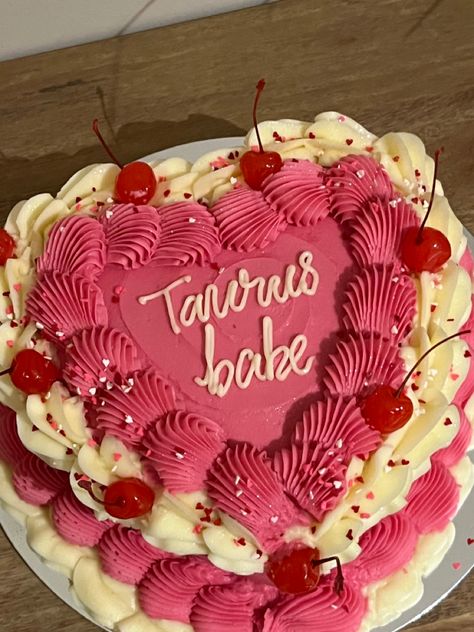 Taurus babe, birthday cake aesthetic, heart cake, pink cake, #taurusseason #tauruslife #birthdaycakeideas #heartcake #pink #tauruszodiac #aesthetic #birthdayparty Taurus Babe Birthday Cake, Taurus Baby Cake Aesthetic, Taurus Heart Cake, Taurus Season Cake, Taurus Baby Cake, Taurus Birthday Cake, Taurus Cake, Taurus Szn, About Taurus