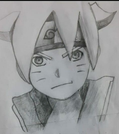 Boruto Drawing Pencil, Boruto Sketch, Project Paper, Naruto Sketch, Naruto Drawings, Anime Drawing, Drawing Pencil, Anime Naruto, Pencil Drawings