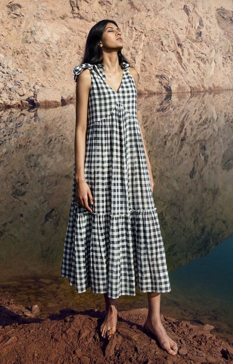 Gingham Dress Outfit, Summer Dresses Diy, Cotton Dress Pattern, Cotton Dresses Summer, Cotton Dress Summer, Printed Cotton Dress, Gingham Print, Gingham Dress, Dresses Uk