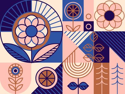 Floral Pattern Floral Geometric Pattern, Floral Branding, Floral Graphic Design, Simple Geometric Pattern, Geometric Pattern Art, Geometric Pattern Design, Geometric Flower, Floral Pattern Design, Graphic Design Pattern