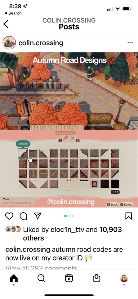 Road Code Animal Crossing, Acnh Autumn Road Design Code, Acnh Fall Brick Path Codes, Fall Road Path Acnh, Acnh Fall Dirt Path Design Code, Autumn Dirt Path Acnh, Acnh Leaf, Acnh Paths, Acnh Codes