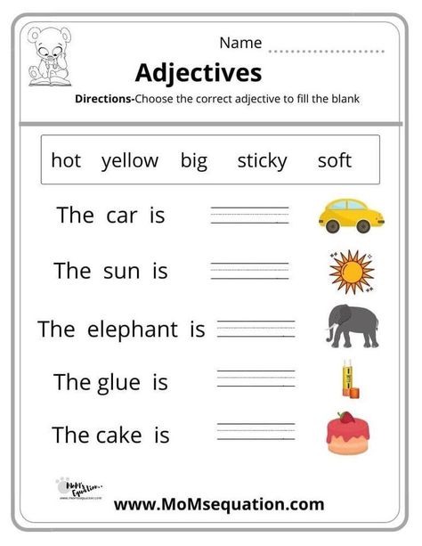 Adjectives Worksheet Kindergarten, Adjectives Worksheet For Kindergarten, Describing Words For Grade 1, Is Am Are Worksheets Grade 1, Describing Words Worksheet For Grade 1, Adjectives For Grade 1, Adjectives Worksheet 2nd Grade, Describing Words Worksheet, Sentences For Grade 1