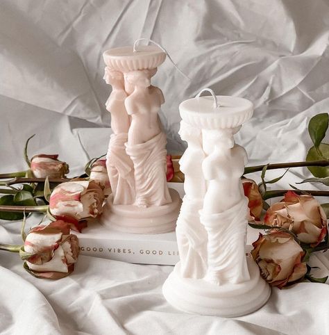 Greek Lunch, Greek Statue Room Decor, Venus Candle, Bust Candle, Greek Statue Candle, Candle Lover, Roman Candle, Ancient Greek Sculpture, Eco Friendly Candles