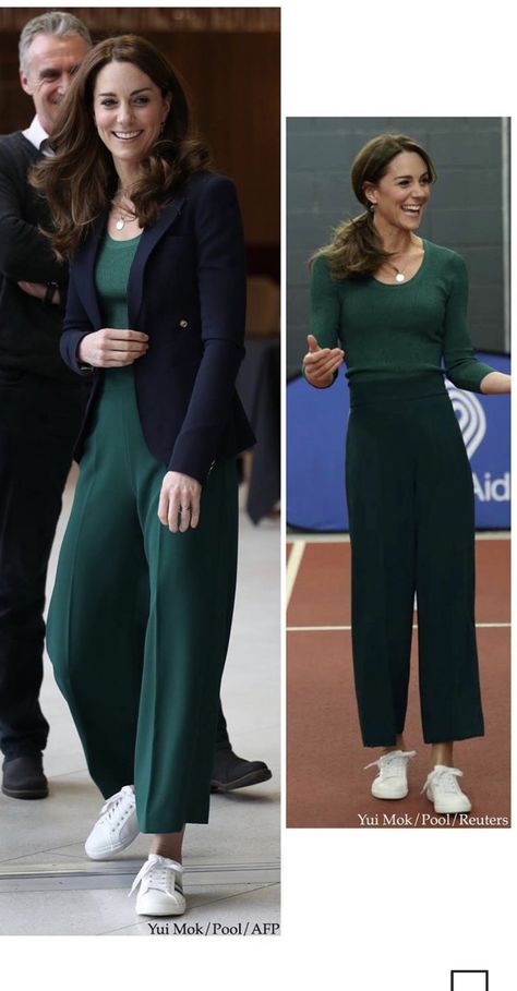 Dark Green Slacks Outfit Women, Green Slacks Outfit, Green Slacks Outfit Women, Green Slacks, Formal Smart Casual, Kate Middleton Style Outfits, Looks Kate Middleton, Kate Middleton Outfits, Diy Clothes Design