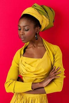 Jamaican head wraps African Head Scarf, Head Turban, Head Wrap Styles, African Head Wraps, Hair Wraps, African Wear, Hand In Hand, Turbans, Mellow Yellow