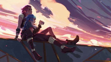 Vi And Powder Fanart, Arcane Vi And Powder, Arcane Powder Fan Art, Vi And Jinx Fan Art, Powder And Vi, Arcane Art, Arcane Fanart, Jinx League Of Legends, League Of Legends Characters