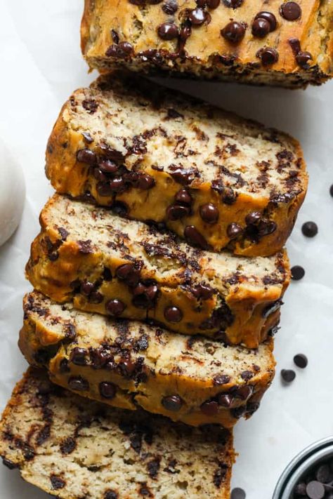 Dairy Free Banana Bread - Organically Addison Banana Recipes Dairy Free, Quick And Easy Bread, Dairy Free Banana Bread, Dairy Free White Chocolate, Organically Addison, Vegan Banana Bread Recipe, Gluten Free Banana Muffins, Dairy Free Baking, Dairy Free Chocolate Chips