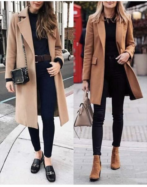 Tan Overcoat Outfits Women, Khaki Peacoat Outfit Women, Tan Peacoat Womens Outfit, Outfits With Tan Coat, Long Tan Peacoat Outfit, Light Brown Long Coat Outfit, Tan Coatigan Outfit, Tan Peacoat Outfit, Beige Button-up Pea Coat For Fall