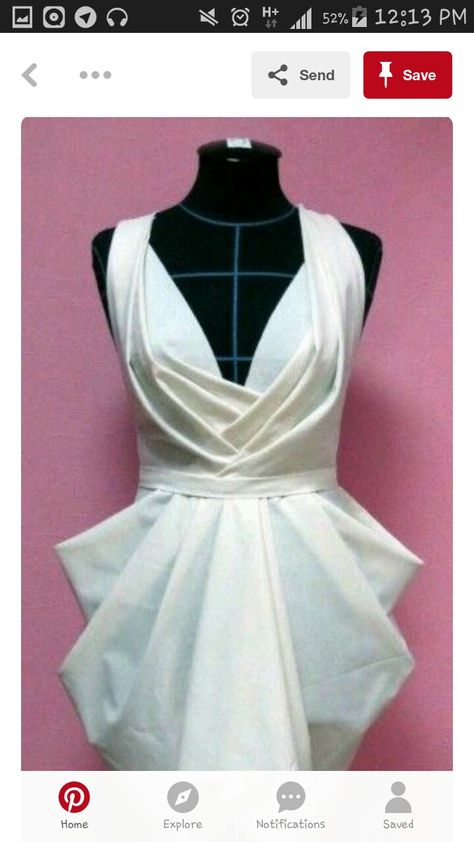 Mode Origami, Moulage Draping, Fashion Draping, Pattern Draping, Origami Fashion, Draping Fashion, Couture Mode, Short Homecoming Dress, Note Box