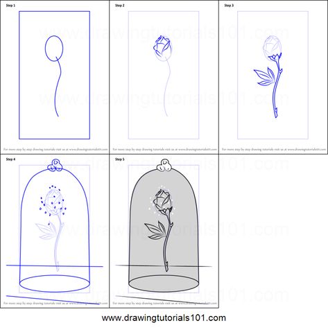 How to Draw The Enchanted Rose from Beauty and the Beast Printable Drawing Sheet by DrawingTutorials101.com Beauty And The Beast Rose Drawing, Beauty And The Beast Printable, Beast Beauty And The Beast, Beauty And The Beast Drawing, Disney Drawing Tutorial, Drawing Easy Step By Step, Beauty And The Beast Rose, Disney Doodles, Disney Character Drawings