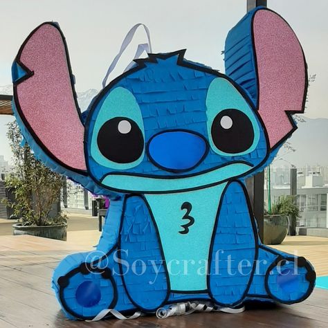 #piñata #stitch #ohana #cumpleaños #piñatastitch Stitch Pinata, Stich Party Ideas Girl, Stitch And Angel Pinata, Pinata Frozen, Jasmine Pinata, Pinata Elsa, Pinata Ideas, Horse Art Drawing, Piñata Ideas