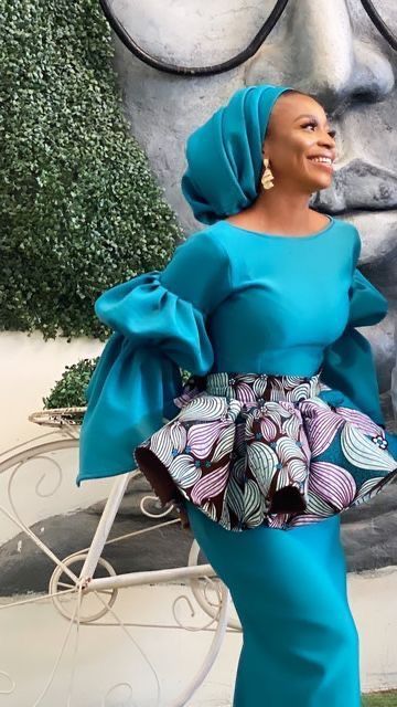 Mixed Fabric Dress, Asoebi 2023, Chitenge Tops, Braids Kids Hairstyles, Detachable Clothing, Viral Outfits, Detachable Peplum, Fashion Ankara Styles, Native Dresses