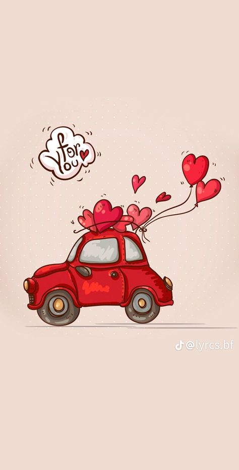 Road Trip Clipart, Valentines Day Art Illustration, Happy Valentines Day Pictures, Valentine Drawing, Valentines Wallpaper Iphone, Valentines Day Drawing, Valentines Watercolor, Desain Quilling, Valentine Greeting Cards