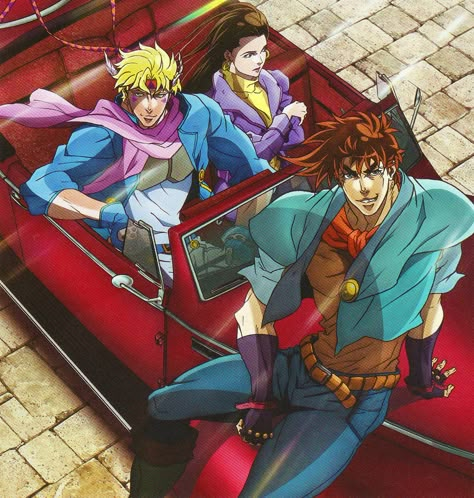 Jojo Part 2, Battle Tendency, Jojo's Adventure, King Crimson, Joseph Joestar, Jojo Art, Jojo Parts, Adventure Anime, Jojo's Bizarre Adventure Anime