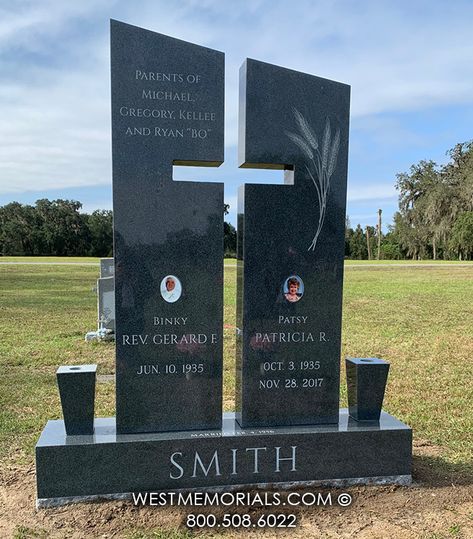 Companion Headstones, Custom Headstones, Headstones Designs, Monument Ideas, Headstone Designs, Granite Monuments, Grave Monuments, Red Granite, Grave Headstones