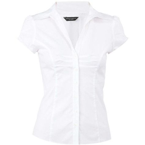 White Short Sleeve Blouse, White Cotton Blouse, White Short Sleeve Shirt, White Collared Shirt, Fitted Blouses, Blouse White, Cotton Blouse, White Short, Dream Clothes