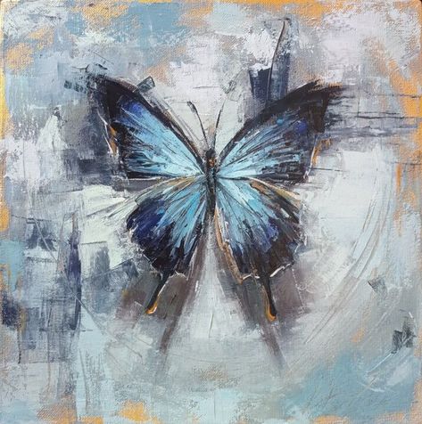 Butterfly oil painting on canvas palette knif Textured Butterfly Art, Butterfly Art Abstract, Butterfly Abstract Painting, Abstract Butterfly Painting, Butterfly Painting On Canvas, Oil Painting Butterfly, Butterfly Oil Painting, Butterfly Paintings, Canvas Art Painting Acrylic