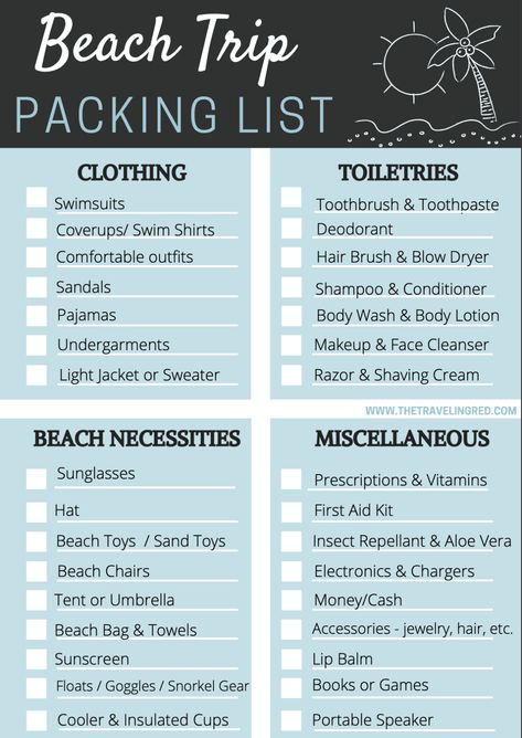 Things You Need To Pack For A Trip, Beach Checklist Vacation Families, Checklist For Beach Vacation, What To Pack To Go To The Beach, Beach Trip Essentials Packing Lists, Vacation Checklist Beach, What Pack For Vacation, Pack List For Beach Vacation, Things To Do At The Beach With Family