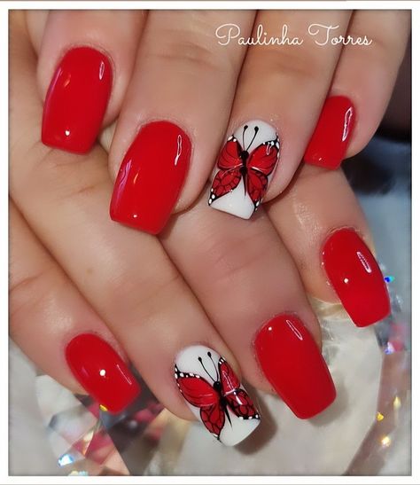 Summer Nails 2023 | Hottest Nails | Long and Short Nails Nails Rojas Cortas, Red Nail Designs Summer, Xoxo Nails, Long And Short Nails, Nail Ideas Spring, Smart Nails, Summer Nails 2023, Red Nail Art Designs, Fruit Nail Art