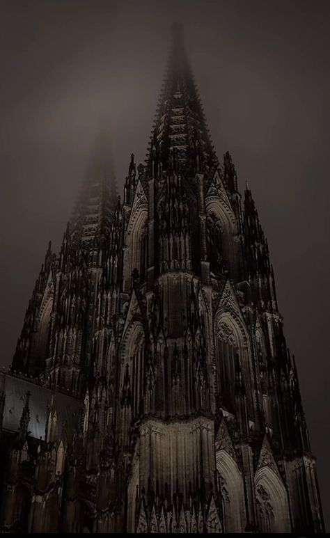 Cologne Germany Cathedral, Gothic Cathedral Architecture, Cologne Cathedral Tattoo, Cologne Cathedral Wallpaper, Gothic Architecture Wallpaper, Cologne Cathedral Aesthetic, Dark Cathedral Aesthetic, Goth Building, Cathedrals Aesthetic