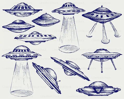 Flying Saucer Tattoo, Spaceship Drawing, Ufo Design, Ufo Tattoo, Ufo Art, Flying Saucer, Svg Silhouette, Online Group, Cricut Cut Files