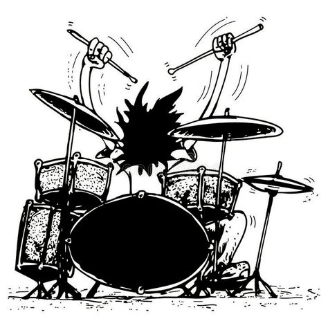 Path Illustration, Drum Drawing, Rick Astley, Punk Art, White Illustration, Never Gonna, Poses References, Black And White Illustration, Sketchbook Art Inspiration