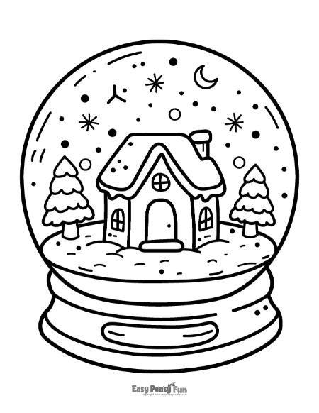 House inside a snowglobe coloring page Snowglobe Drawings, Snowglobe Ideas, Snow Globe Coloring Pages Free Printable, Snowglobe Sketch, Christmas Snow Globe Drawing, Snow Globe Sketch, Inside Out Coloring, Printable Winter Coloring Pages, Christmas Coloring Pages Snow Globe