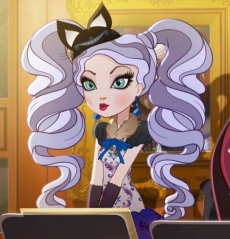 Ever After High Pfp Kitty, Kitty Ever After High, Kitty Cheshire Icon, Pansexual Characters, Ever After High Kitty Cheshire, Ever After High Icons, Eah Icons, Stephanie Sheh, Queen Cartoon