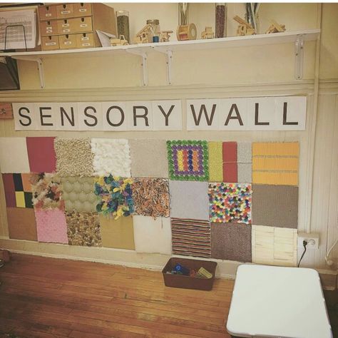 Brooklynhaydee photo Preschool Theme Room Ideas, Sensory Room Kindergarten, Sensory Area Preschool, Sensory Wall Ideas Classroom Diy, Baby Room Nursery Ideas Eyfs, Adult Day Care Center Ideas, Aba Therapy Room Ideas, Sensory Area In Classroom, Sensory Wall For Toddlers