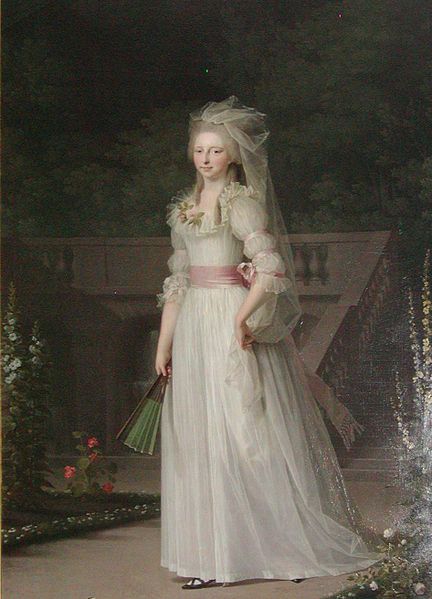 A chemise à la reine was made of expensive muslim and resembled a chemise undergarment but with a waistline and gathered skirt. 1700s Portraits, 18th Century Chemise, Fashion History Timeline, 18th Century Gown, Princess Louise, Century Painting, 18th Century Costume, Chemise Dress, Century Dress