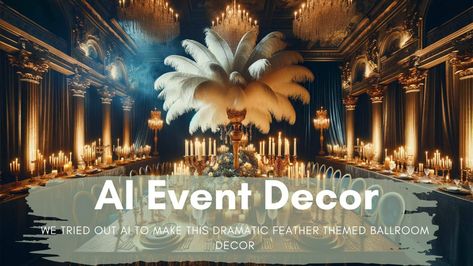 We used AI to create these DRAMATIC Feather Themed Event.. - Event Decor Hire Roman Columns, Color Pallets, Event Decor, To Create, The Incredibles, In This Moment