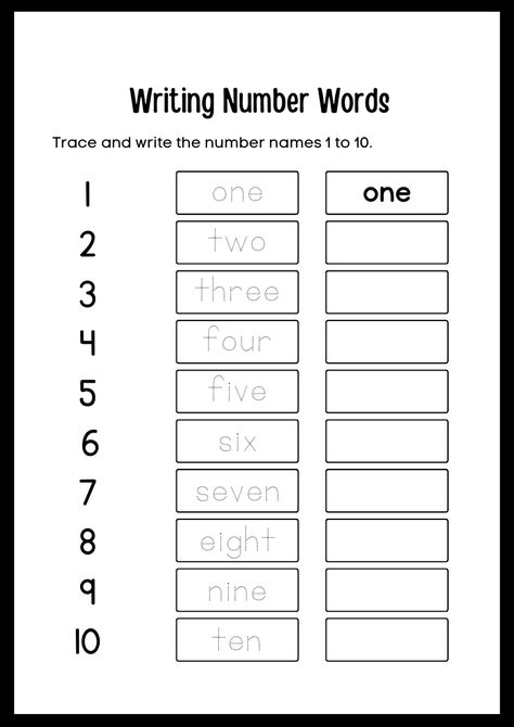 counting and writing numbers 1- 10 Number Writing Worksheets, Number Activities Preschool, Free Math Printables, Pre K Worksheets, Number Counting, Number Writing, Mathematics Worksheets, Math Centers Kindergarten, Free Kindergarten Worksheets