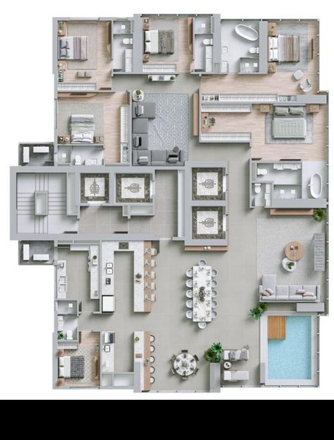 Penthouse Apartment Layout, Luxury Penthouse Apartment Floor Plans, Apartment Luxury Penthouses, Luxury Apartment Floor Plan, Penthouse Apartment Floor Plan, Penthouse Layout, Luxury Penthouse Apartment, Apartment Floor Plan, House Floor Design