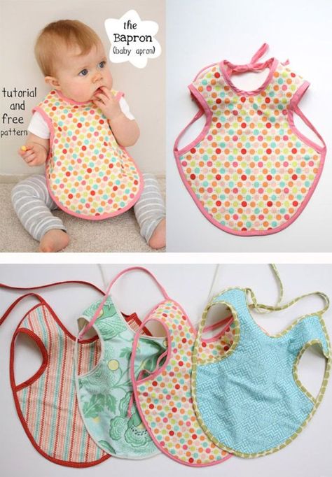 Perlengkapan Bayi Diy, Baby Apron, Projek Menjahit, Diy Bebe, Handmade Baby Gifts, Beginner Sewing Projects Easy, Baby Projects, Baby Diy, Baby Time