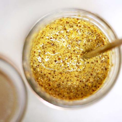 This quick and easy Homemade Spicy Mustard is delicious with sandwiches or other dishes and stores well in the fridge. It is dairy-free and vegan-friendly. Homemade Mustard, Mustard Recipe, Spicy Mustard, Homemade Ramen, Spicy Brown Mustard, Homemade Condiments, Honey Mustard Dressing, Condiment Recipes, Beer Recipes