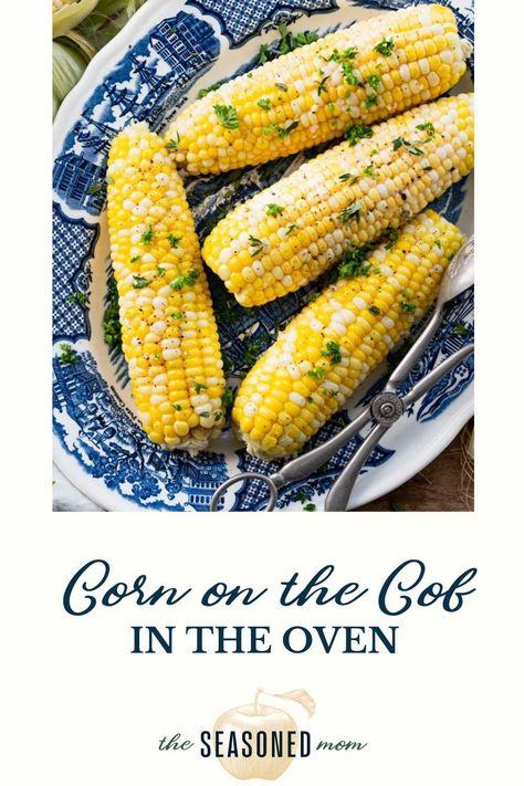 Buttery and sweet with a hint of garlic and finished with fresh herbs, this corn on the cob in the oven is the easiest and most delicious way to enjoy fresh summer vegetables! Pulled Pork Casserole, Corn In The Oven, Green Onions Recipes, Beer Pulled Pork, Southern Fried Catfish, Corn Recipes Side Dishes, Cornbread With Corn, Crockpot Pork Tenderloin, Pork Casserole