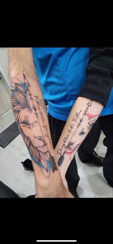 Unique Father Daughter Tattoos, Funny Father Daughter Tattoos, Matching Father Daughter Tattoos Meaningful, Dad Daughter Tattoos Matching, Parents Tattoo Ideas For Daughter, Matching Father Daughter Tattoos, Daddy And Daughter Tattoos, Father Daughter Tattoos Meaningful, Father Daughter Tattoo