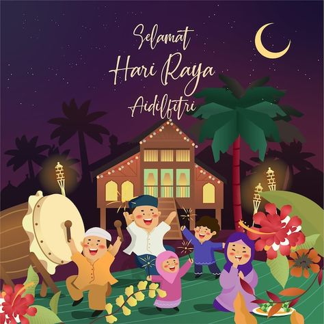 Hari Raya Background Design, Raya Aidilfitri, Hari Raya Illustration, Poster Idul Fitri, Hari Raya Aidilfitri, Hari Raya Idul Fitri, Hari Raya Poster, Ramadan Illustration, Hari Raya