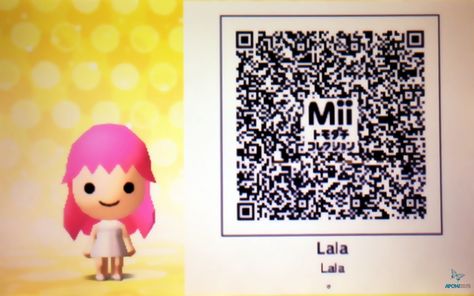 Nintendo 3DS, Tomodachi Life, Mii - Little Twin Stars Lala (Sanrio) QR Code Cute Tomodachi Life Qr Codes, Tomadochi Life Qr Codes, Tomodachi Life Miis, Tomodachi Life Mii Ideas, Tomodachi Life Qr Codes Cute, Cute Mii Qr Codes, Tomodachi Life Qr Codes Male, Mii Qr Codes Tomodachi Life, Lala Sanrio