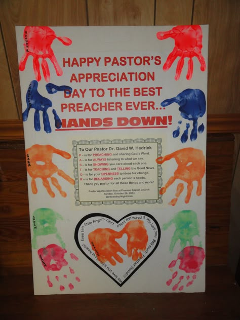 Kids craft                                                                                                                                                                                 More Pastor Appreciation Crafts For Preschool, Pastor Appreciation Ideas For Kids Craft, Pastor Appreciation Gifts From Kids, Pastor Appreciation Poems, Pastor Appreciation Ideas, Pastors Wife Appreciation, Pastor Appreciation Month, Pastor Gifts, Pastor Appreciation Day