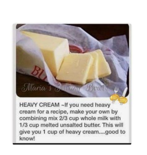 Deserts With Heavy Cream, How To Make Heavy Cream From Whole Milk, How To Make Heavy Cream From Milk, Making Heavy Cream, How To Make Heavy Cream, Whole Milk Substitute, Make Heavy Cream, Cooking Substitutes, Cream Substitute