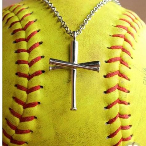 Softball Cross, Softball Backgrounds, Softball Memes, Softball Jewelry, Softball Accessories, Softball Funny, Softball Things, Baseball Cross, Softball Crafts