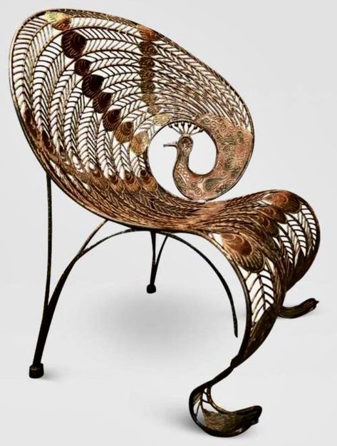 Octopus Chair, Furniture Design Sketches, Mcm Style, Furniture Unique, Peacock Chair, Beautiful Chair, Stylish Home Decor, Metal Chairs, Wicker Chair