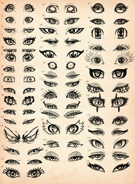 Face Styles Drawing, Fantasy Eyes Drawing, Villain Eyes, Fantasy Eyes Art, Fantasy Eyes, Nails Grunge, Eyes Style, Eye Drawing Tutorials, 얼굴 그리기