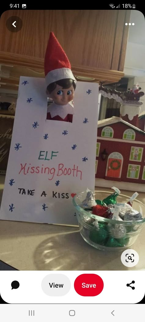 Elf Is Back Ideas, Elf Ideas Easy, Christmas Cookie Party, Awesome Elf On The Shelf Ideas, Elf Activities, Xmas Elf, Elf Antics, Elf Fun, Kissing Booth