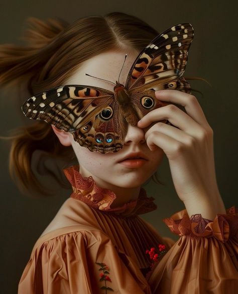 art_aknom Butterfly Eyes, Expensive Things, Collage Book, Surrealism Photography, Art Painting Gallery, Model Paint, Portrait Poses, Fantastic Art, Digital Art Girl