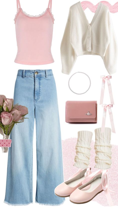 #outfit #outfitidea #aesthetic #chic #fashion #falloutfitideas #fall #autumn #ballet #pink #balletcore Outfit Inspo Ballet Core, Ballet Core Clothes, Balletcore Outfit Ideas, Balletcore Aesthetic Outfits, Ballet Core Outfits Casual, Pastel Clothes Outfits, Ballerina Outfit Aesthetic, Pink Boots Outfit, Balletcore Outfits