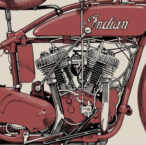 Indian Motorcycle Art, Indian Motorcycle Logo, Motorcycles Logo Design, Indian Motorbike, Vintage Indian Motorcycles, Vintage Motorcycle Posters, Harley Davidson Art, Motorcycle Illustration, Motorcycle Decor